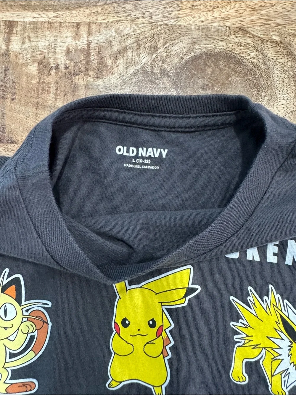 Old Navy Teal & Black Pokémon Graphic Kids Tees